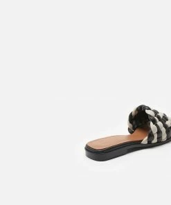 Flattered Footwear Minou Sandal - Black/White Leather