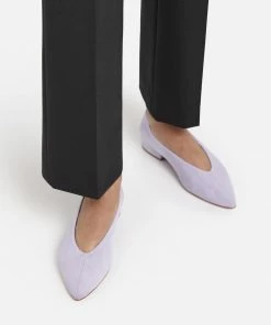 Flattered Uma Flats - Lavender Suede Leather Footwear
