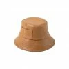 Lack Of Color Wave Bucket Hat - Brown Vegan Leather Clothing