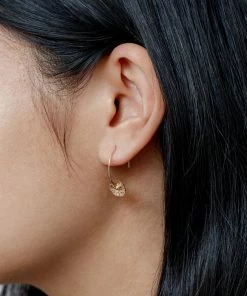 Cadine Lilypad Earrings - 14kt Solid Gold Jewellery