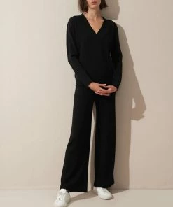 Cadine Valance Sweater - Black Clothing