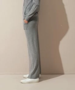 Cadine Pillar Knit Pant - Grey Melange Clothing