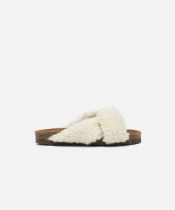 Flattered Lou Sandal - Creme Teddy