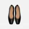 Flattered Nikki Flats - Black Leather